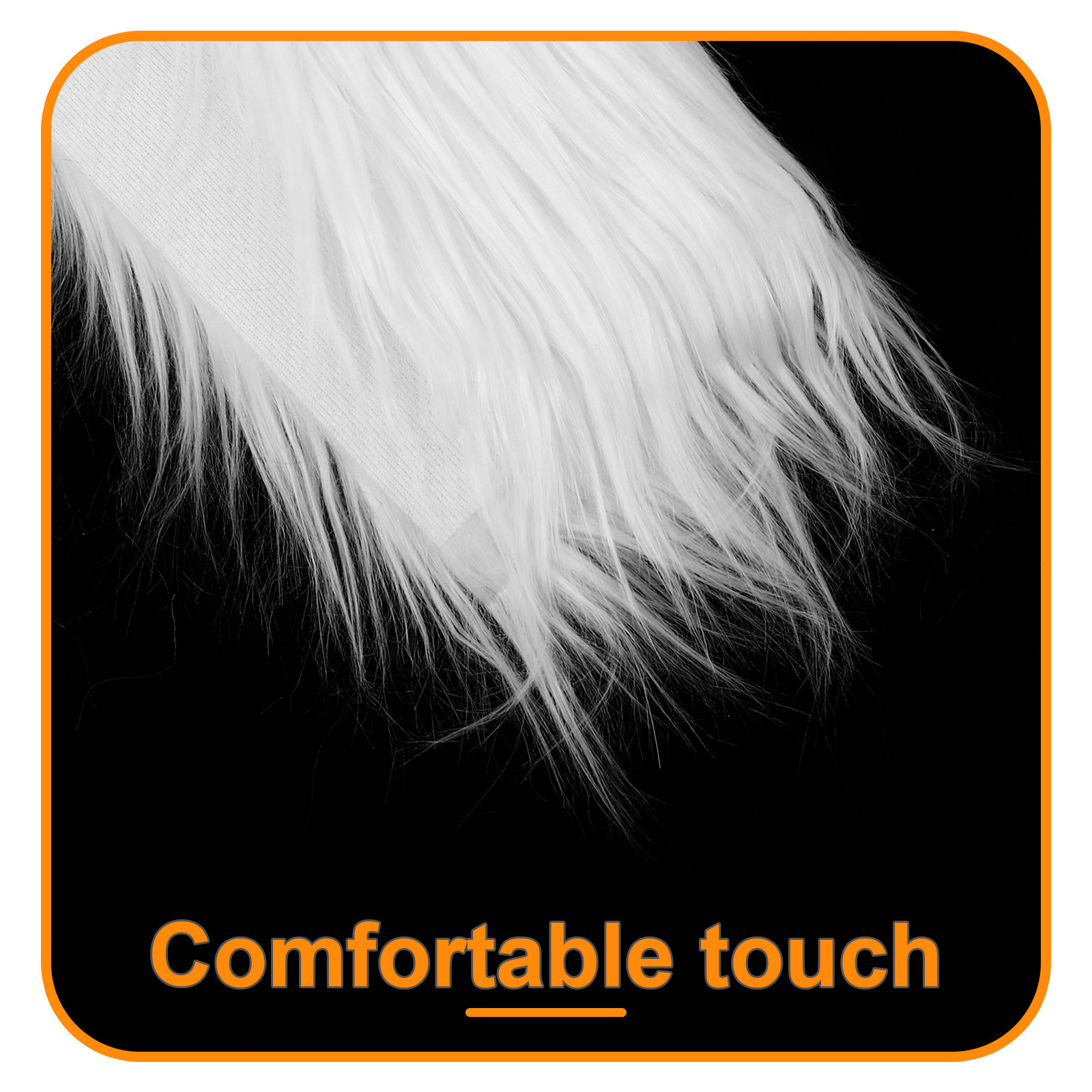 2Pcs Square Long Hair Faux Fab - Sewing In Textile のレビューと価格