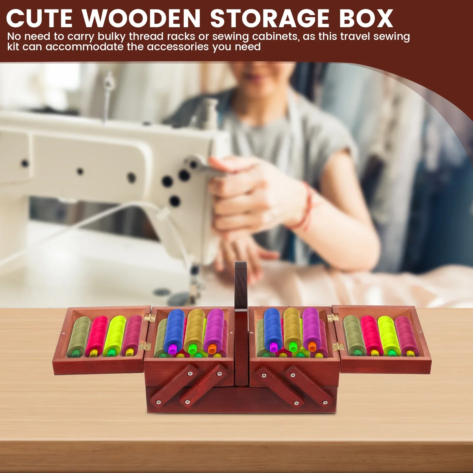 Expandable Sewing Thread Box W - Thread Bobbins Empty のレビューと価格