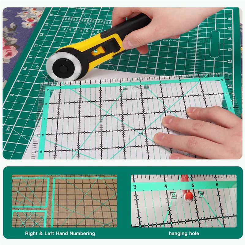J1UL1N 4PCS Square Quilting Ru - Quilting Ruler Square のレビューと価格