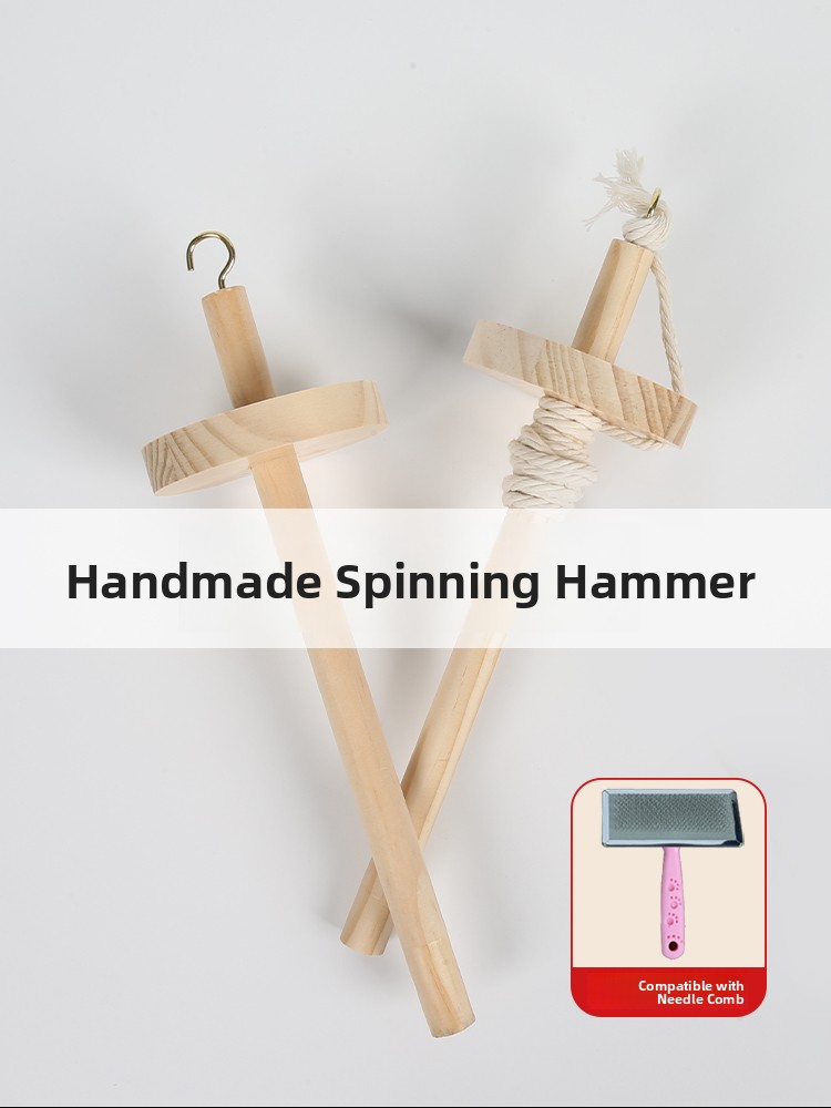 Wooden Spinning Mallet DIY Yar - Sewing In Textile のレビューと価格