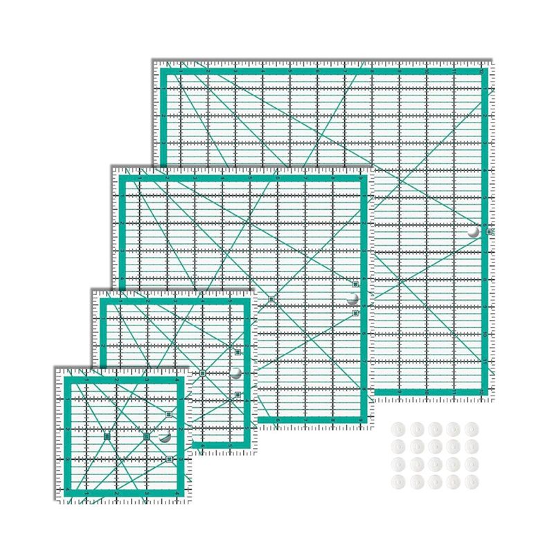 AEE4-Quilting Rulers,4 Square  - Quilting Ruler Square のレビューと価格