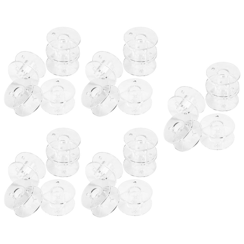 1Set Clear Plastic Bobbins Sew - Thread Bobbins Empty のレビューと価格