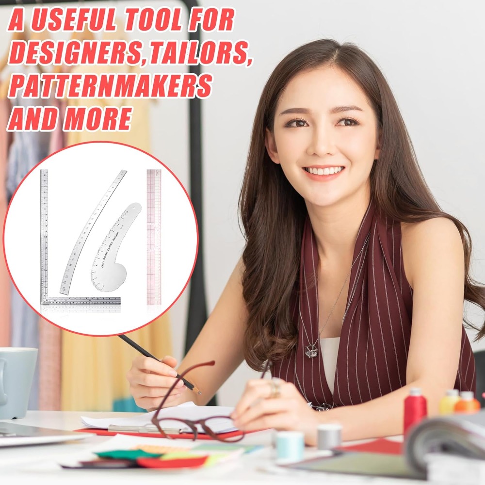 4 Pcs French Curve Ruler Set - - Quilting Ruler Square のレビューと価格