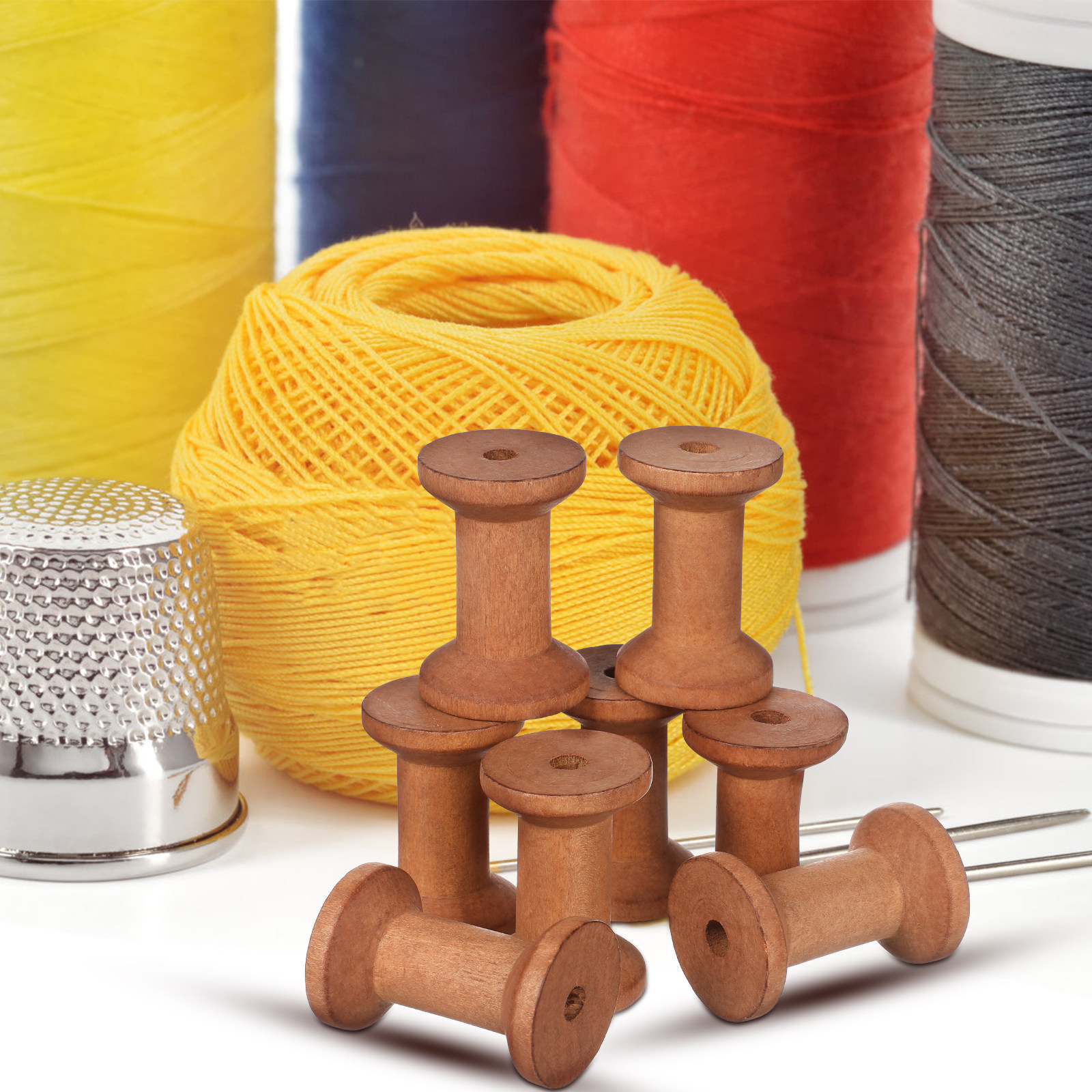 20Pcs Empty Wood Spools Thread - Thread Bobbins Empty のレビューと価格