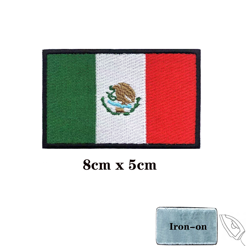 Mexican flag Mexico Patches Ar - Velcro Sew On のレビューと価格