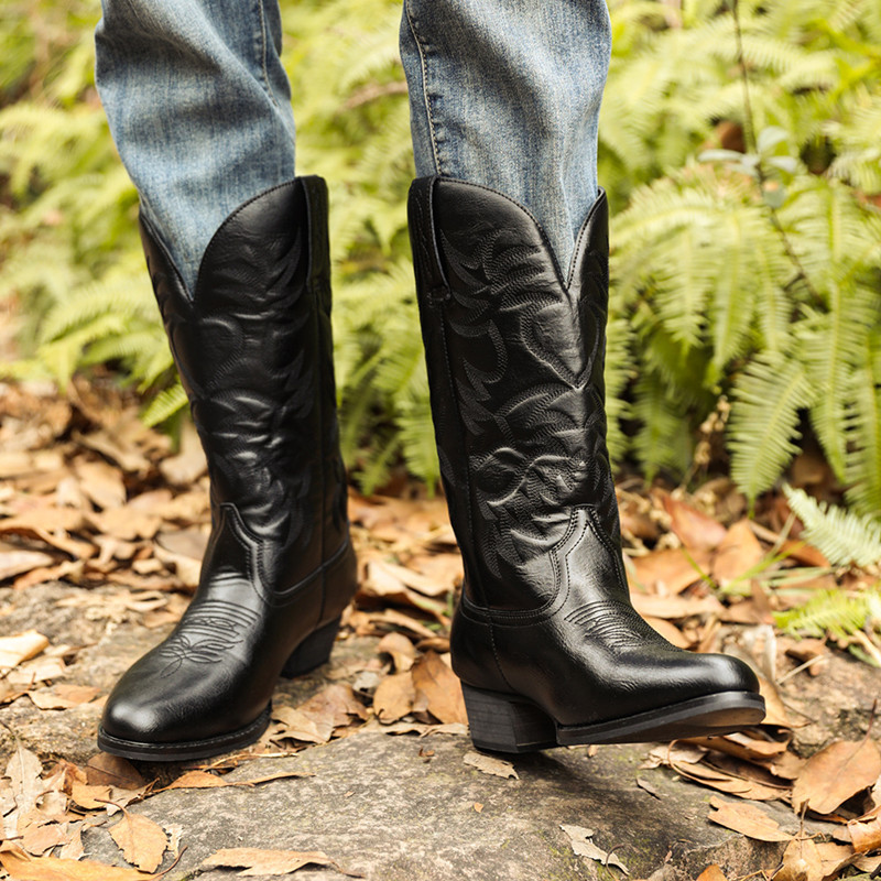 New Men Handmade Cowboy Boots  - Sewing Embroidery Fabric のレビューと価格