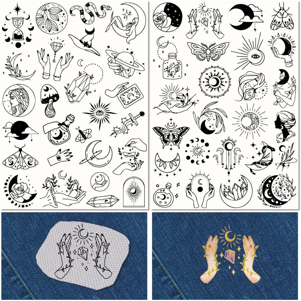 51Pcs Boho Moon Sun Water Solu - Sewing Embroidery Fabric のレビューと価格