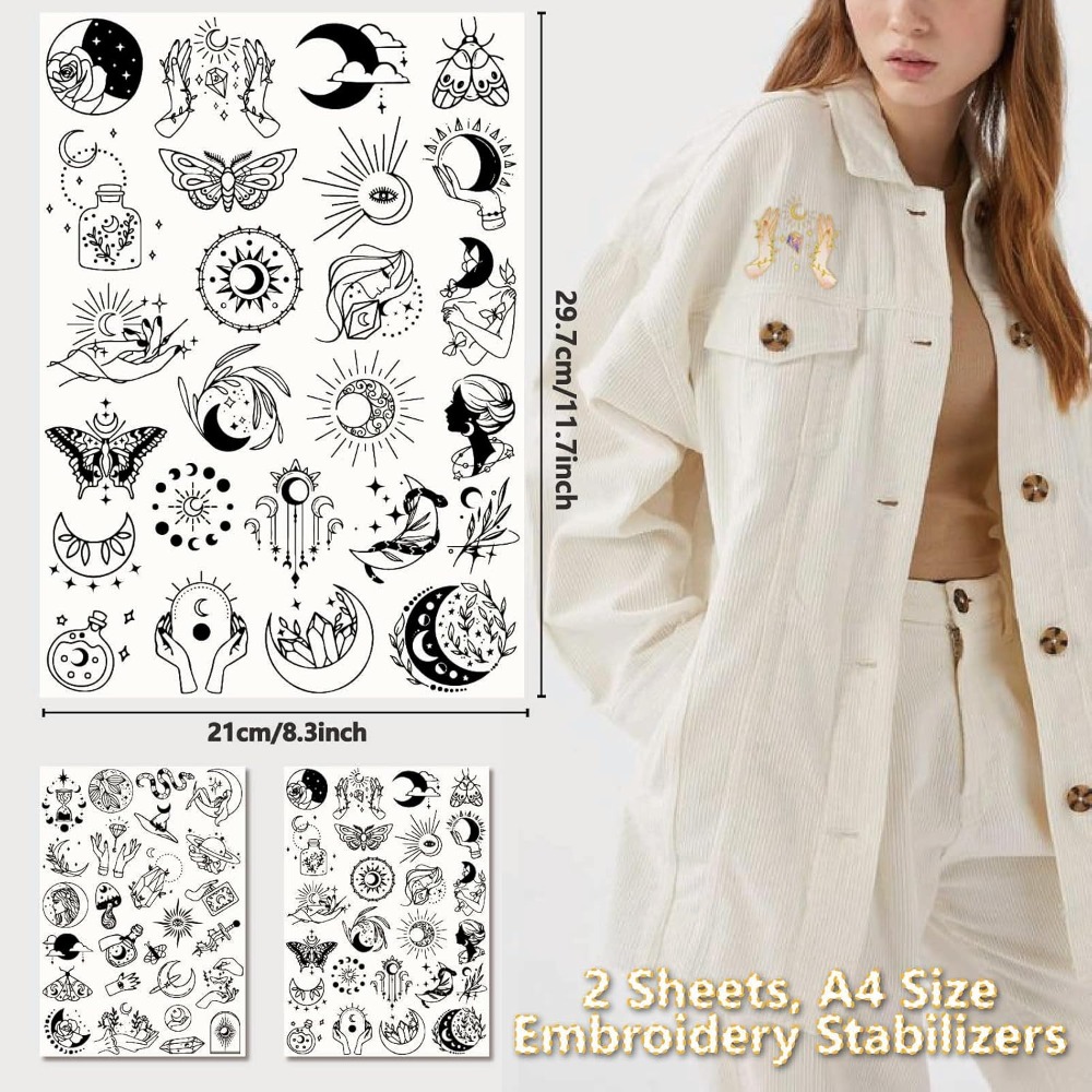 51Pcs Boho Moon Sun Water Solu - Sewing Embroidery Fabric のレビューと価格