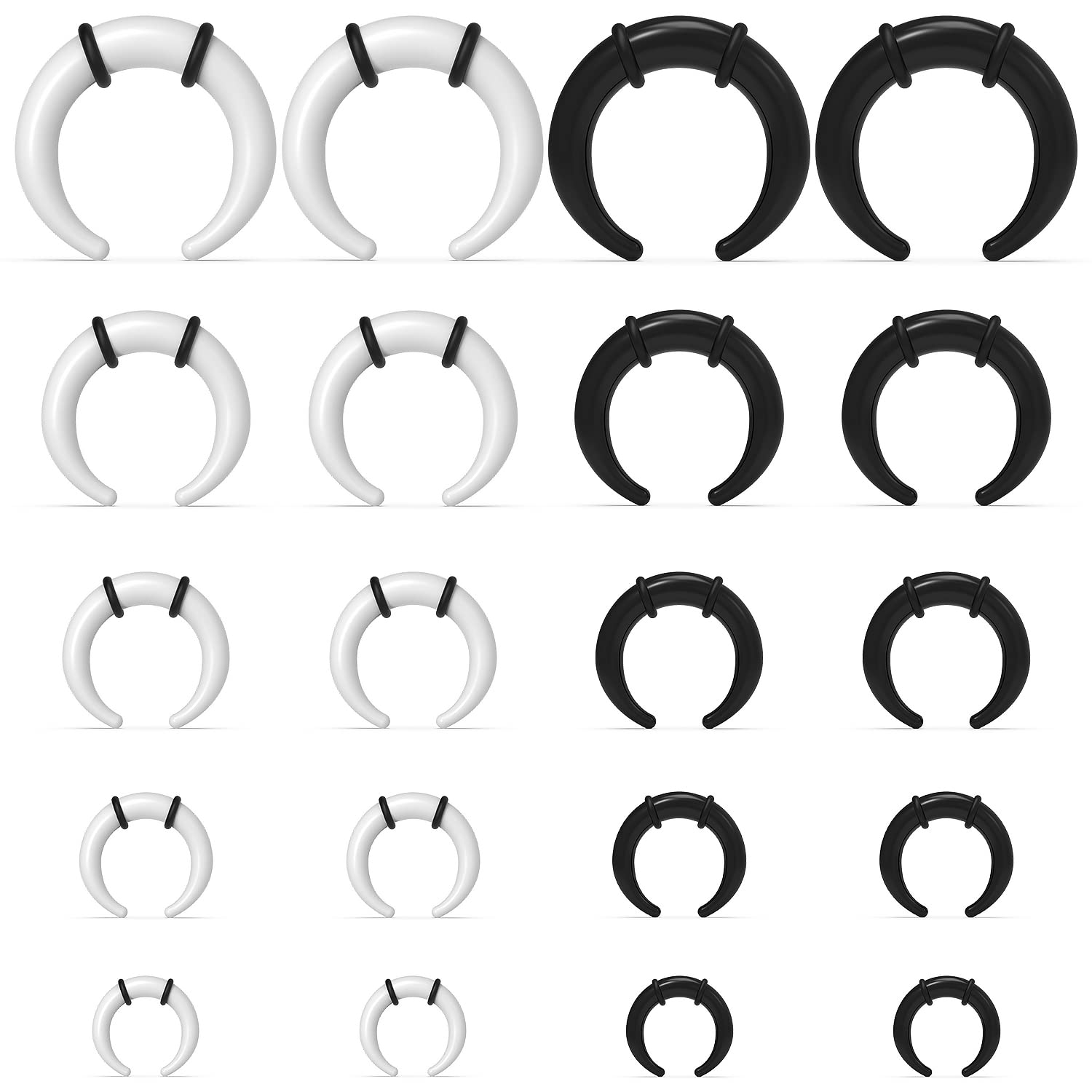 Large Septum Rings 14G 12G 8G  - Seam Gauge Metal のレビューと価格